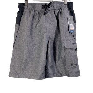 NWT Speedo swim trunks Size S Color gray/black